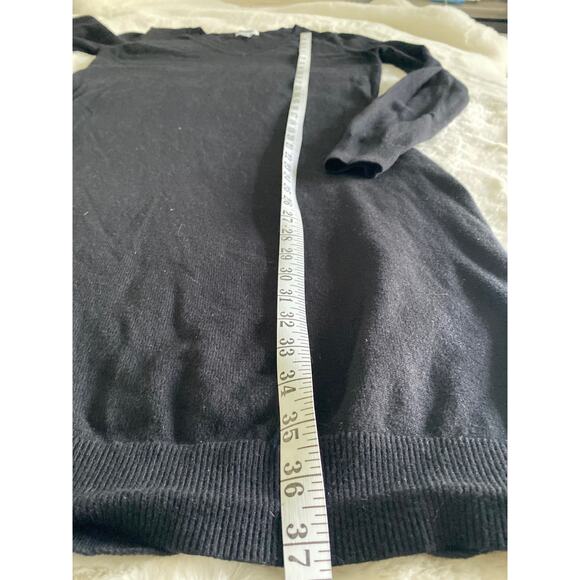 Old Navy Black Jack V-Neck Cotton Blend Knit Stretch Sweater Dress Sz M - Picture 5 of 8